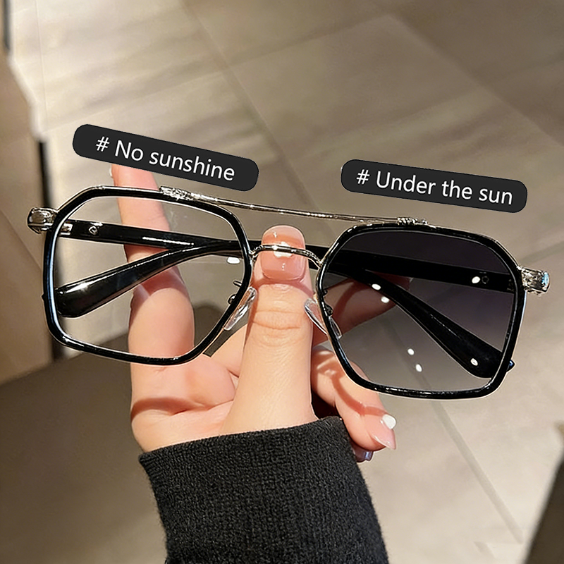 Lunettes Photochromiques — Verres Adaptables Jour & Nuit | Monture Métal Unisexe