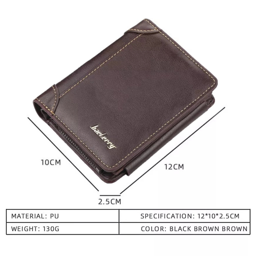 Portefeuille homme cuir — cadeau idéal, 12 compartiments