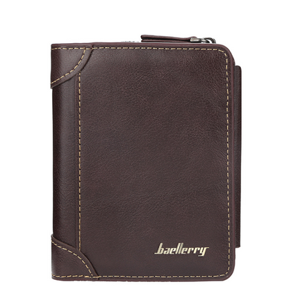 Portefeuille homme cuir — cadeau idéal, 12 compartiments